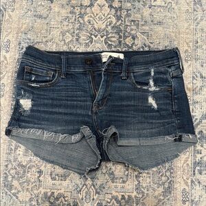 Abercrombie & Fitch Dark Blue Jean Shorts